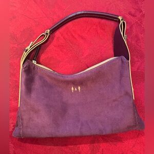 Matt & Nat Vegan Purple Suede Handbag, Shoulder bag. Made in Canada